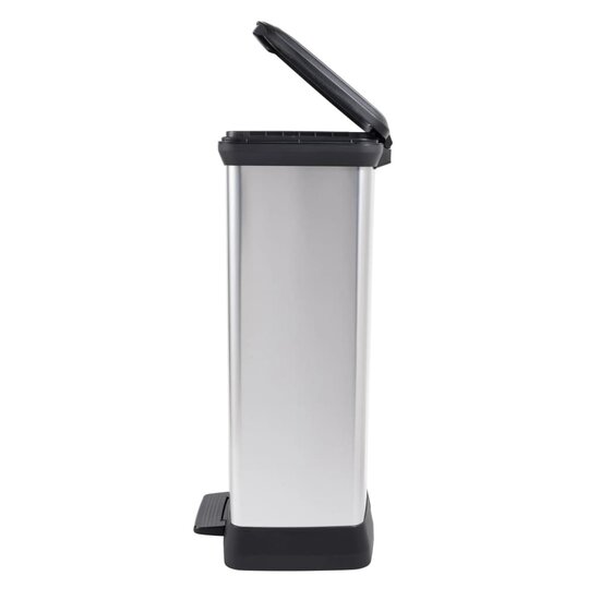 Curver Pedaalemmer Deco Rechthoekig Zilverkleurig 50 l