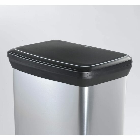 Curver Pedaalemmer Deco Rechthoekig Zilverkleurig 50 l