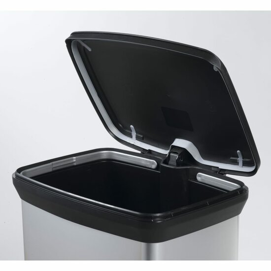 Curver Pedaalemmer Deco Rechthoekig Zilverkleurig 50 l