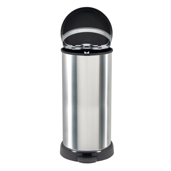 Pedaalemmer Deco D-vormig 40 L zilverkleurig