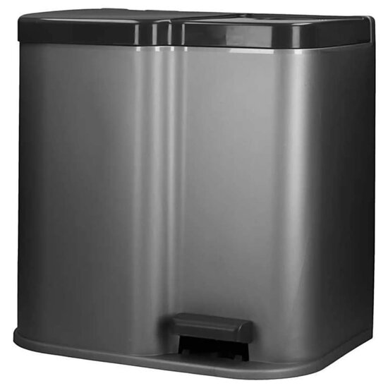 Pedaalemmer Deco met binnenemmers 15+6 L lichtgrijs