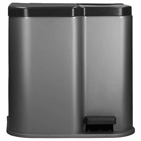 Pedaalemmer Deco met binnenemmers 15+6 L lichtgrijs