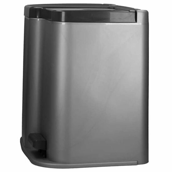 Pedaalemmer Deco met binnenemmers 15+6 L lichtgrijs