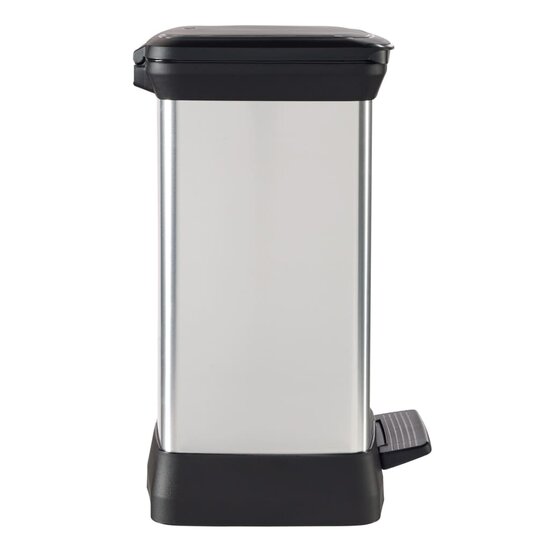 Curver Pedaalemmer Deco Rechthoekig Zilverkleurig 30 l