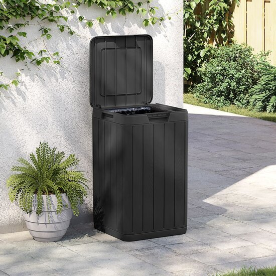 Tuinafvalbak 38X38X65 Cm Polypropeen Kleurig Antraciet