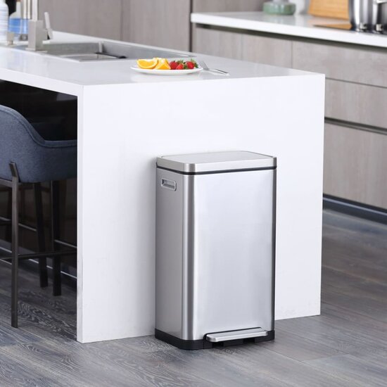 Pedaalemmer X-Cube 30 L matzilverkleurig