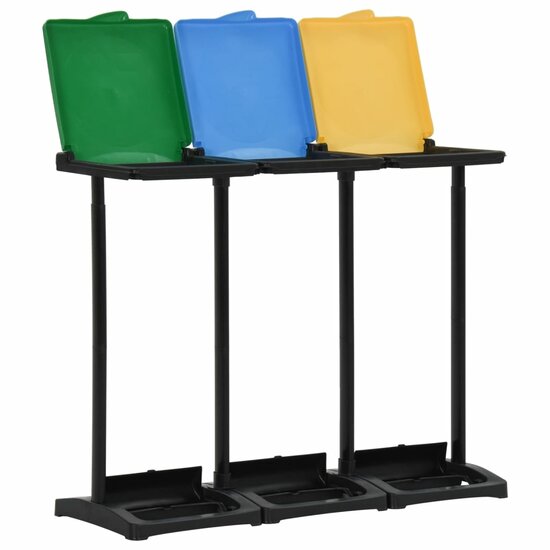 340989  Afvalzakstandaards Met Deksel 240-330 L Pp Meerkleurig