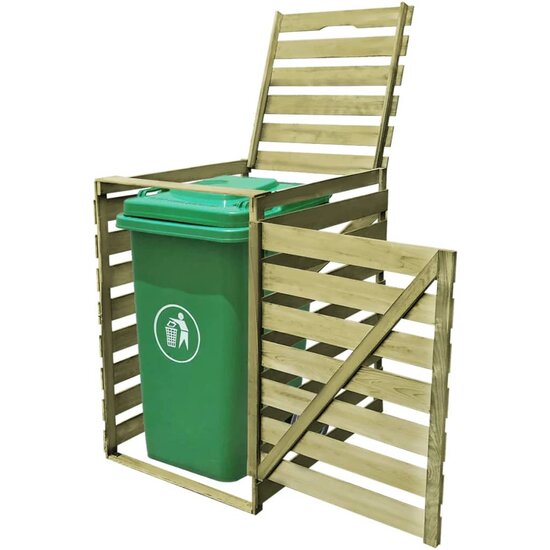 Containerberging Enkel 240 L Ge&iuml;mpregneerd Hout 1 container