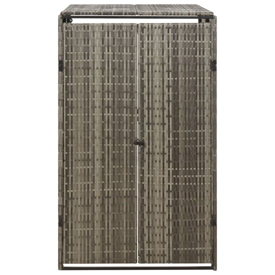 Containerberging enkel 70x80x117 cm poly rattan grijs