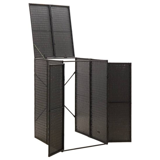 Containerberging Enkel 70X80X117 Cm Poly Rattan 1 container Zwart