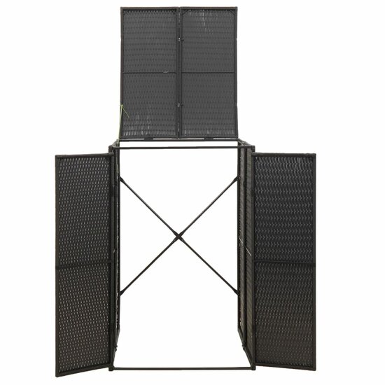 Containerberging Enkel 70X80X117 Cm Poly Rattan 1 container Zwart