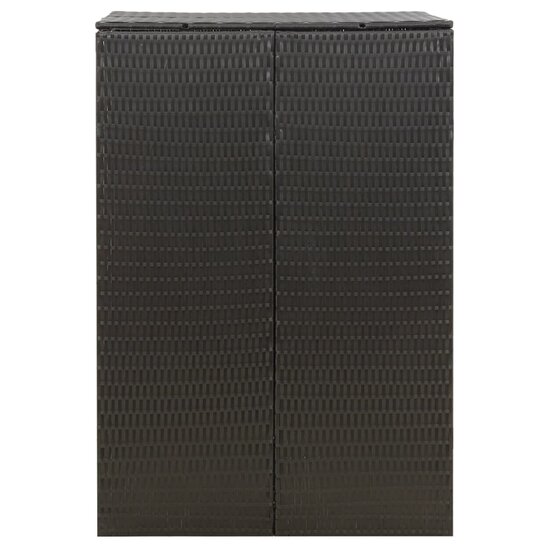 Containerberging Enkel 70X80X117 Cm Poly Rattan 1 container Zwart