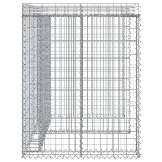 Schanskorf voor vuilnisbak 192x91x120 cm gegalvaniseerd ijzer