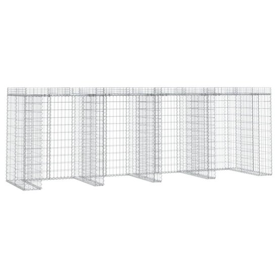Schanskorf Voor Vuilnisbak 350X91X120 Cm Gegalvaniseerd Ijzer 4 containers