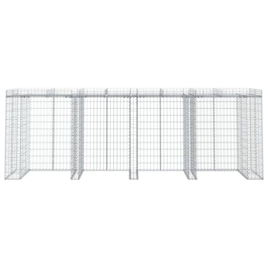 Schanskorf Voor Vuilnisbak 350X91X120 Cm Gegalvaniseerd Ijzer 4 containers