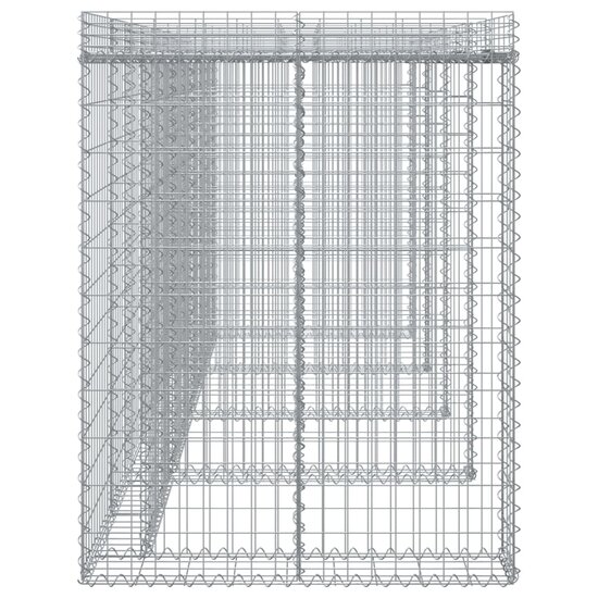 Schanskorf Voor Vuilnisbak 350X91X120 Cm Gegalvaniseerd Ijzer 4 containers