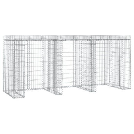 Schanskorf Voor Vuilnisbak 270X91X120 Cm Gegalvaniseerd Ijzer 3 containers