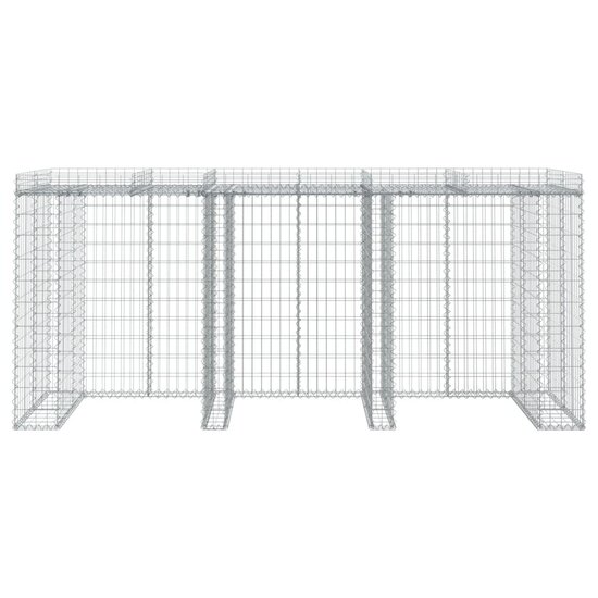 Schanskorf Voor Vuilnisbak 270X91X120 Cm Gegalvaniseerd Ijzer 3 containers