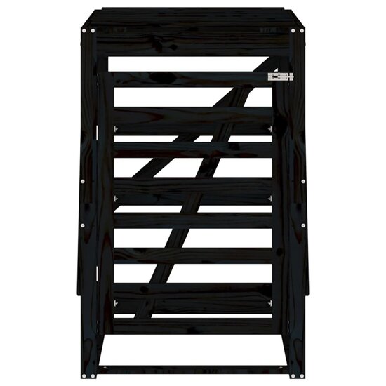 Containerberging 84X90X128,5 Cm Massief Grenenhout Zwart 84 x 90 x 128.5 cm Zwart grenenhout