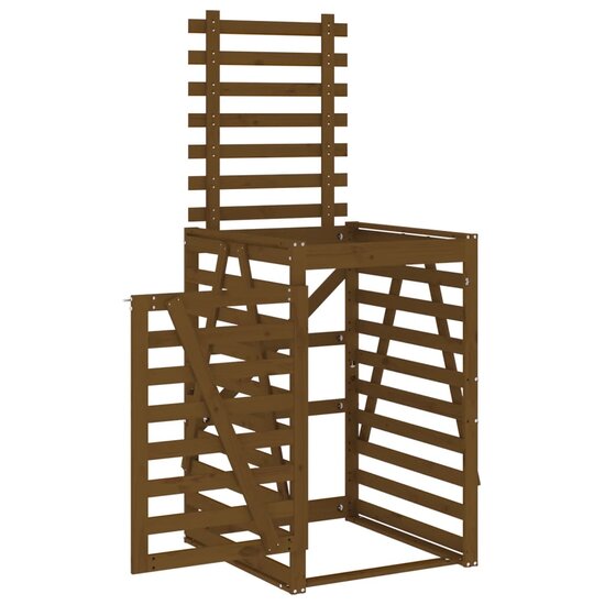 Containerberging 84X90X128,5 Cm Massief Grenenhout Honingbruin 84 x 90 x 128.5 cm Honingbruin grenenhout