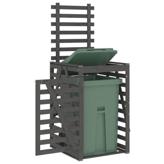 Containerberging 84X90X128,5 Cm Massief Grenenhout Grijs 84 x 90 x 128.5 cm Grijs grenenhout