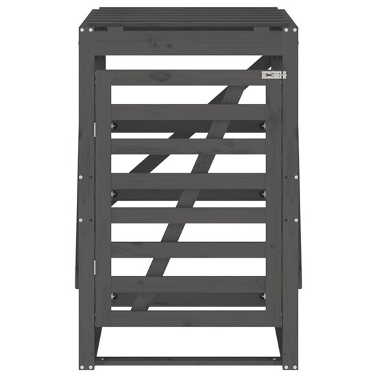 Containerberging 84X90X128,5 Cm Massief Grenenhout Grijs 84 x 90 x 128.5 cm Grijs grenenhout