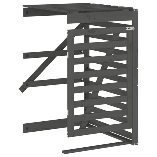 Containerberging Verlengstuk Massief Grenenhout Grijs 78 x 91.5 x 128.5 cm Grijs grenenhout