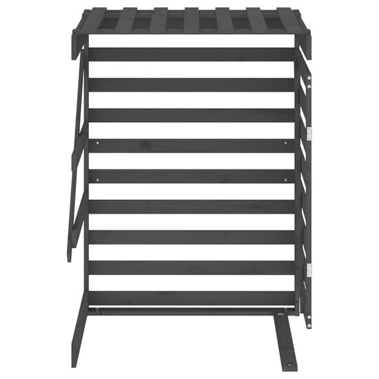 Containerberging Verlengstuk Massief Grenenhout Grijs 78 x 91.5 x 128.5 cm Grijs grenenhout