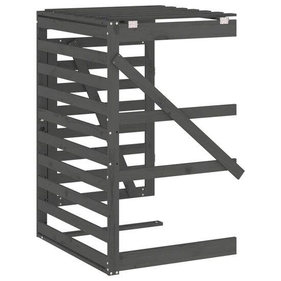 Containerberging Verlengstuk Massief Grenenhout Grijs 78 x 91.5 x 128.5 cm Grijs grenenhout
