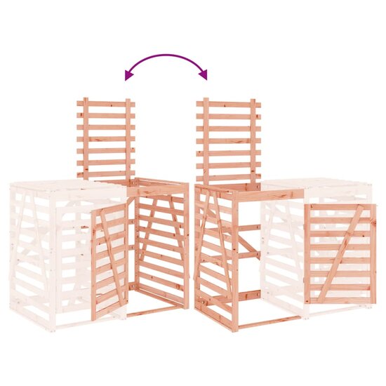 Containerberging Verlengstuk Massief Douglashout 78 x 91.5 x 128.5 cm Natuurlijk douglashout