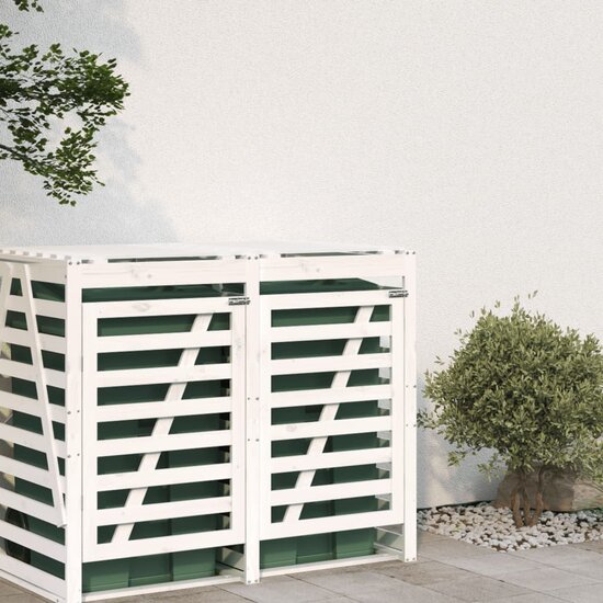Containerberging Verlengstuk Massief Grenenhout Wit 78 x 91.5 x 128.5 cm Wit grenenhout