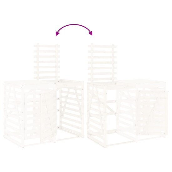 Containerberging Verlengstuk Massief Grenenhout Wit 78 x 91.5 x 128.5 cm Wit grenenhout
