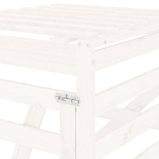 Containerberging Verlengstuk Massief Grenenhout Wit 78 x 91.5 x 128.5 cm Wit grenenhout