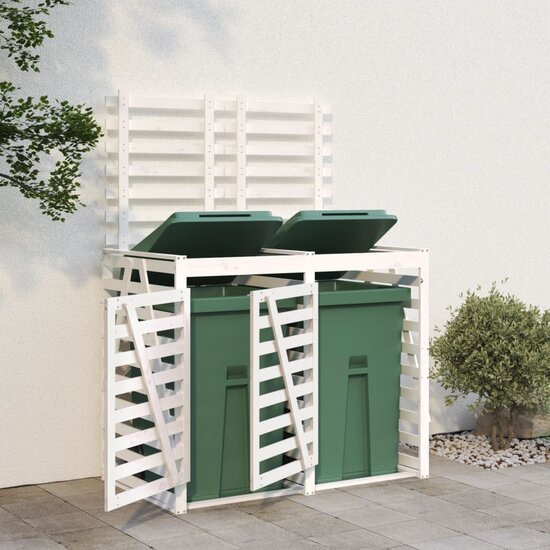 Containerberging Dubbel Massief Grenenhout Wit Wit grenenhout