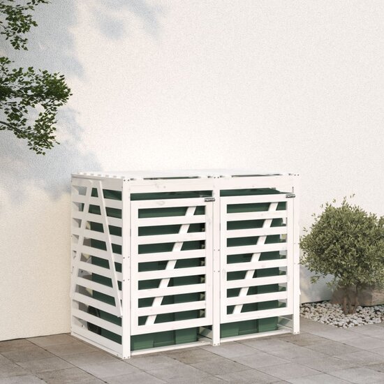 Containerberging Dubbel Massief Grenenhout Wit Wit grenenhout