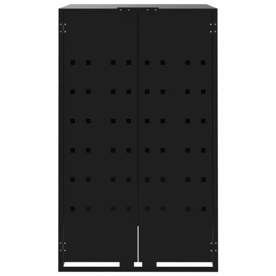 Containerberging voor 3 containers 207x79x117 cm staal zwart