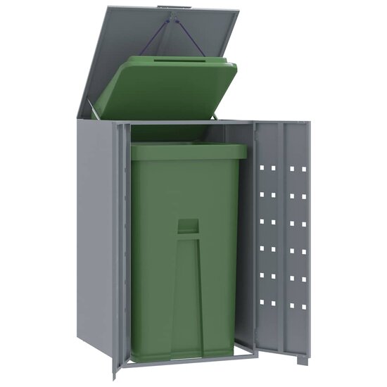 Containerberging Voor 1 Container 69X79X117 Cm Staal Grijs