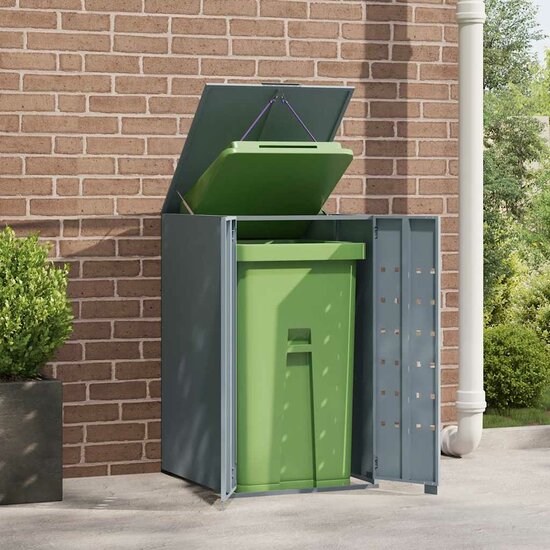 Containerberging Voor 1 Container 69X79X117 Cm Staal Grijs