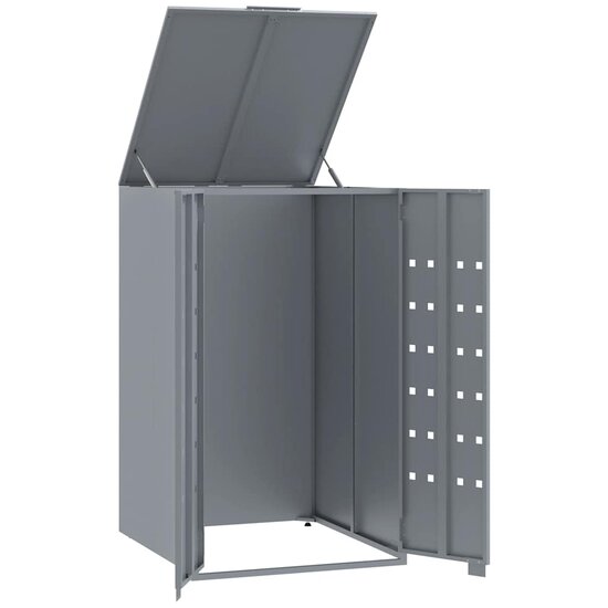 Containerberging Voor 1 Container 69X79X117 Cm Staal Grijs