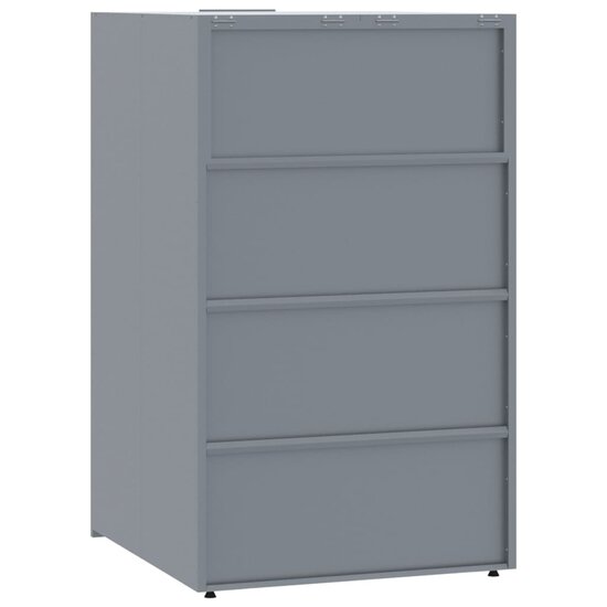Containerberging Voor 6 Containers 414X79X117 Cm Staal Grijs