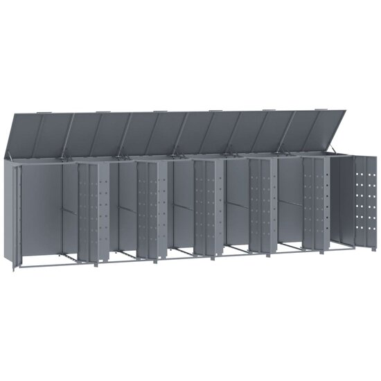 Containerberging Voor 6 Containers 414X79X117 Cm Staal Grijs