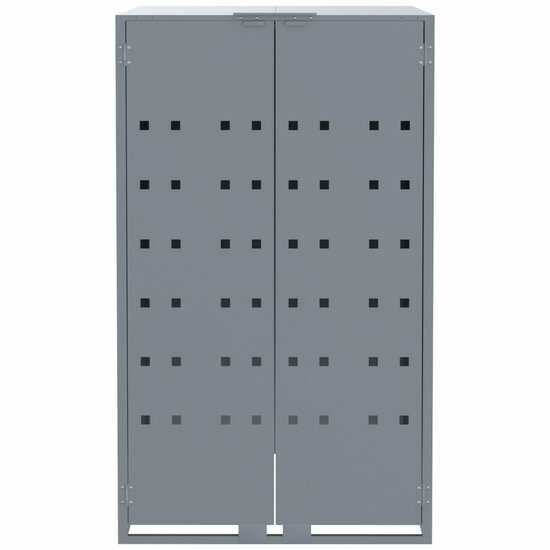 Containerberging Voor 2 Containers 138X79X117 Cm Staal Grijs