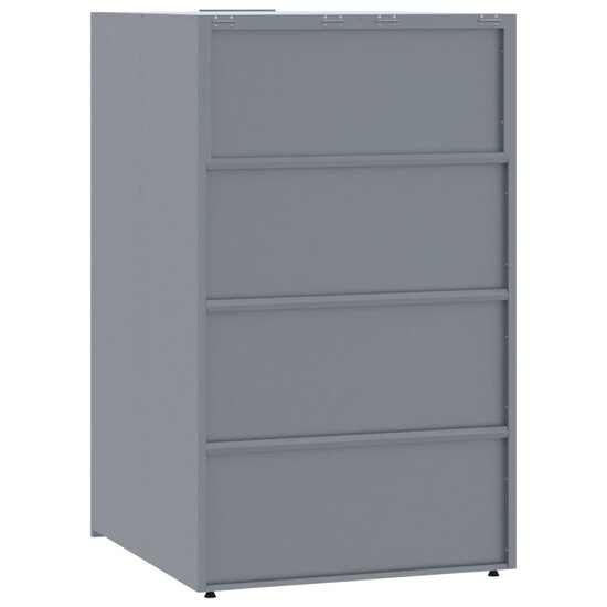 Containerberging Voor 2 Containers 138X79X117 Cm Staal Grijs