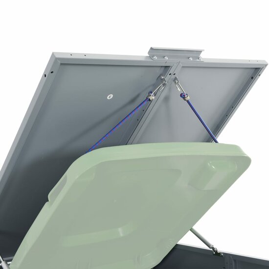 Containerberging Voor 2 Containers 138X79X117 Cm Staal Grijs