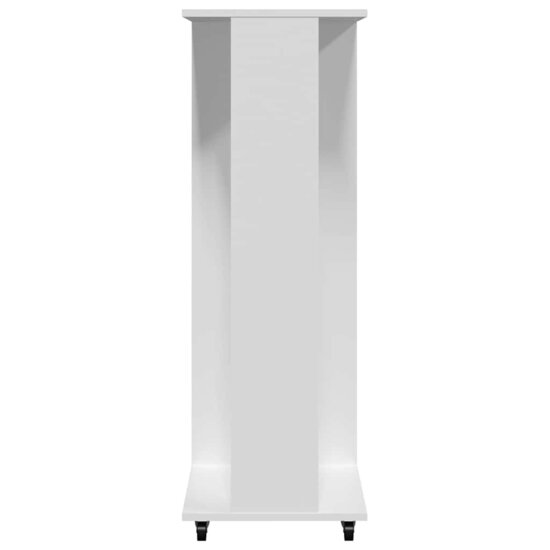 Kledingkast Met Wielen 102X38X110 Cm Bewerkt Hout Wit