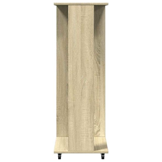 Kledingkast Met Wielen 102X38X110 Cm Bewerkt Hout Sonoma eiken