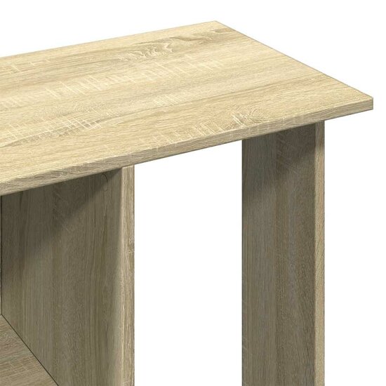 Kledingkast Met Wielen 102X38X110 Cm Bewerkt Hout Sonoma eiken