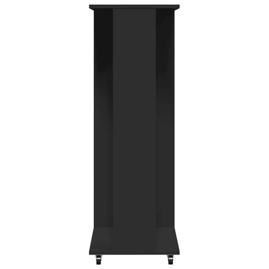 Kledingkast met wielen 102x38x110 cm bewerkt hout zwart