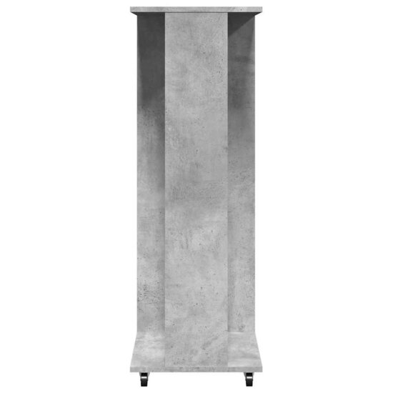 Kledingkast Met Wielen 102X38X110 Cm Bewerkt Hout Betongrijs