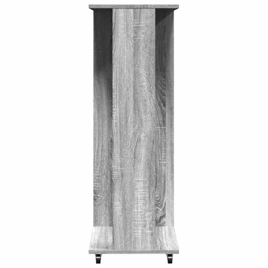 Kledingkast Met Wielen 102X38X110 Cm Hout Eiken Grijs sonoma